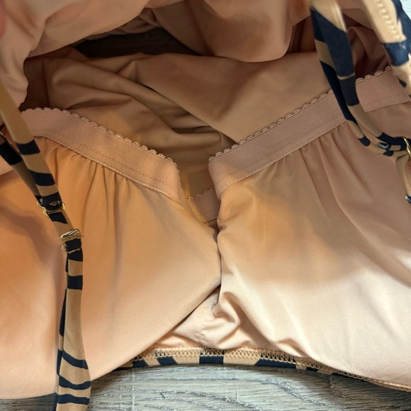 J Crew Swimsuit One Piece Wide Strap Zebra Print Brown Black Size 10 Style AG096 - Picture 7 of 9